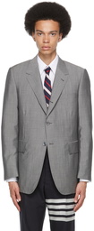 Thom Browne Grey Wide Lapel Sport Coat Blazer