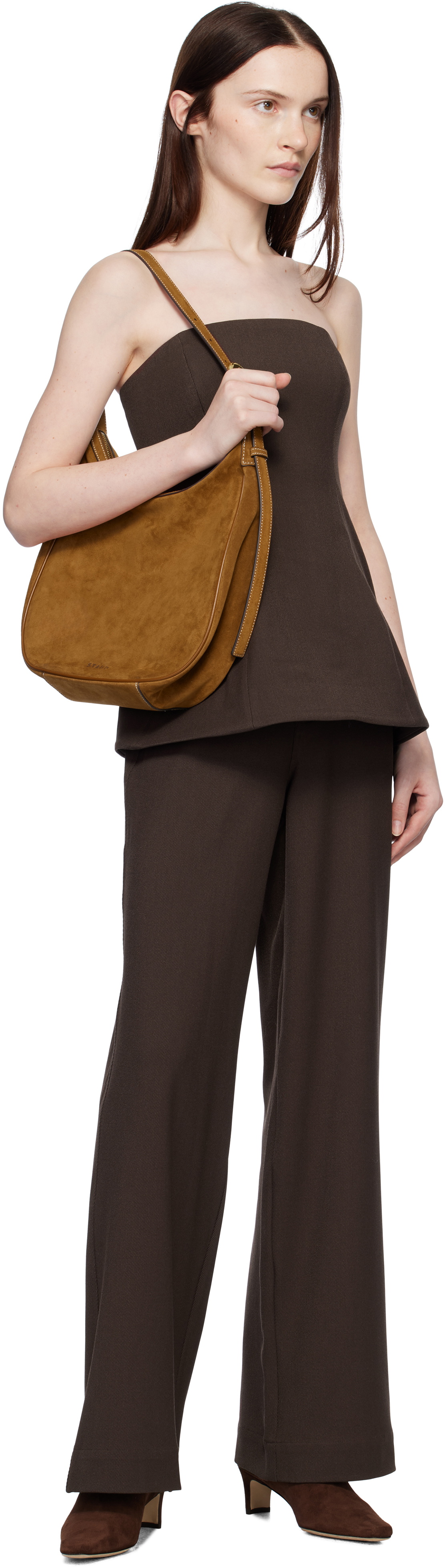 Staud Brown Pine Bag Staud