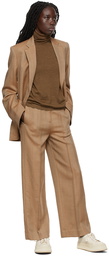 Totême Brown Wide Business Trousers