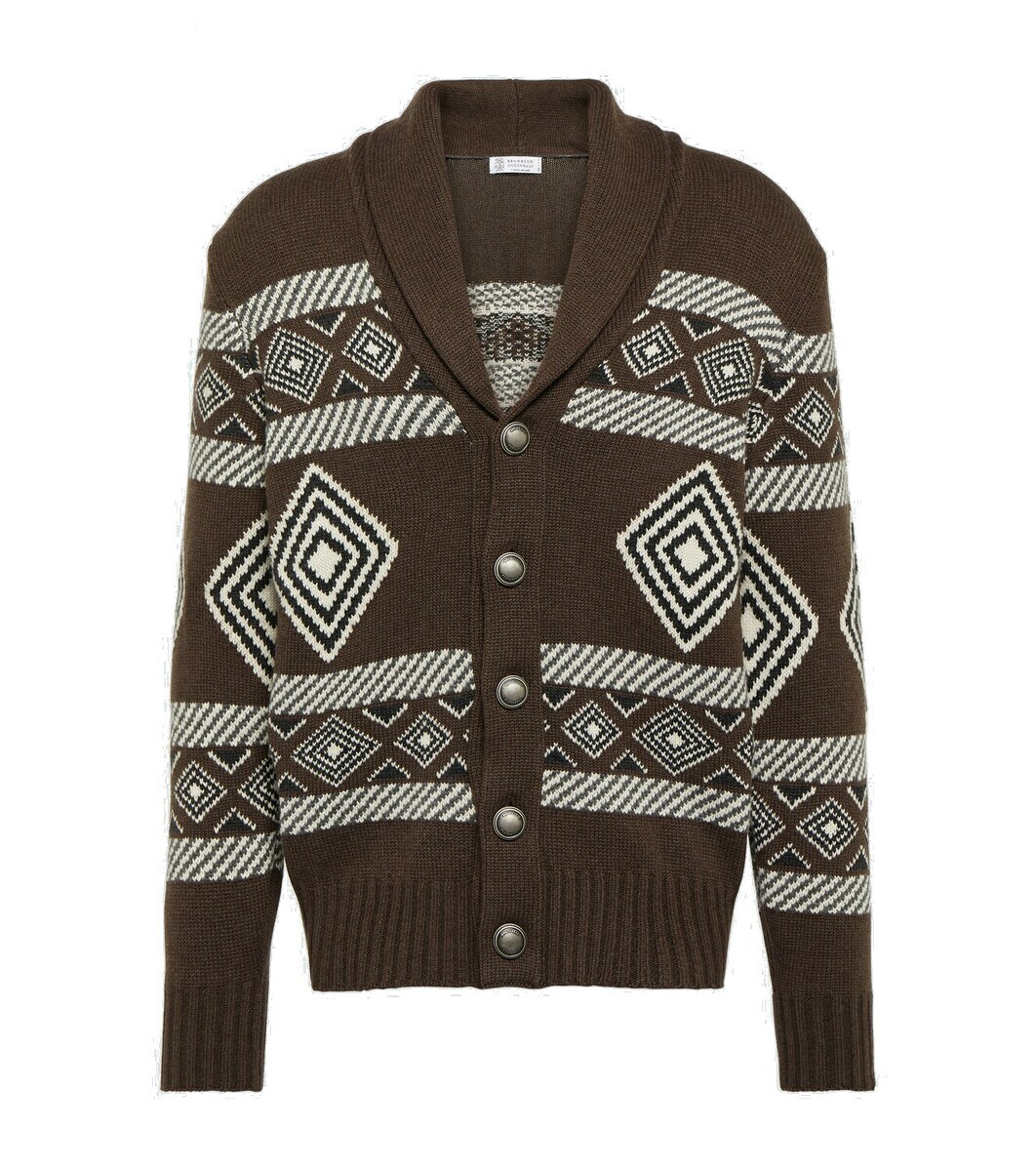 Cardigan 100% Cachemire Brunello Cucinelli - Broderie Cristal Et écusson - Taille L - Neuf Avec étiquettes