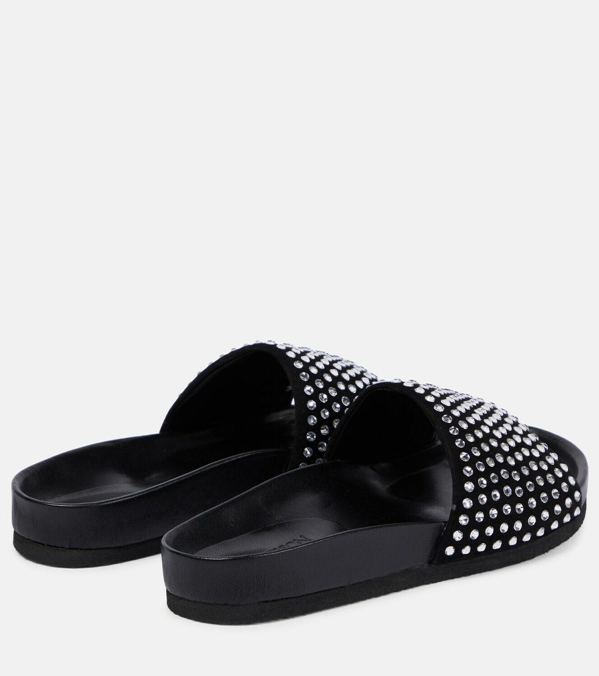 JW Anderson - Crystal-embellished leather slides JW Anderson