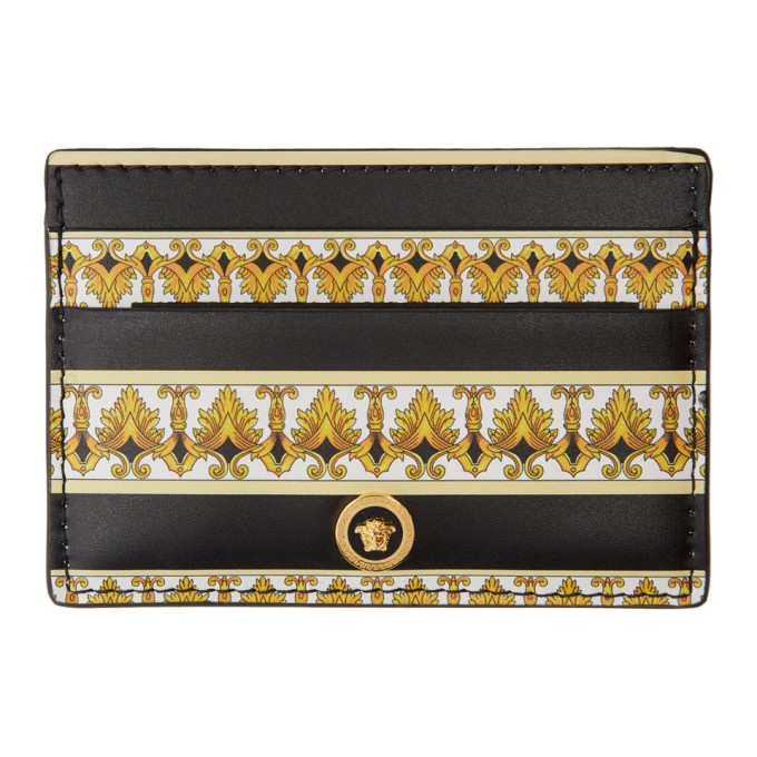 Photo: Versace Black and Gold Barocco Card Holder