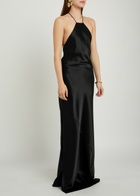 Delos Anais Satin Maxi Dress Black