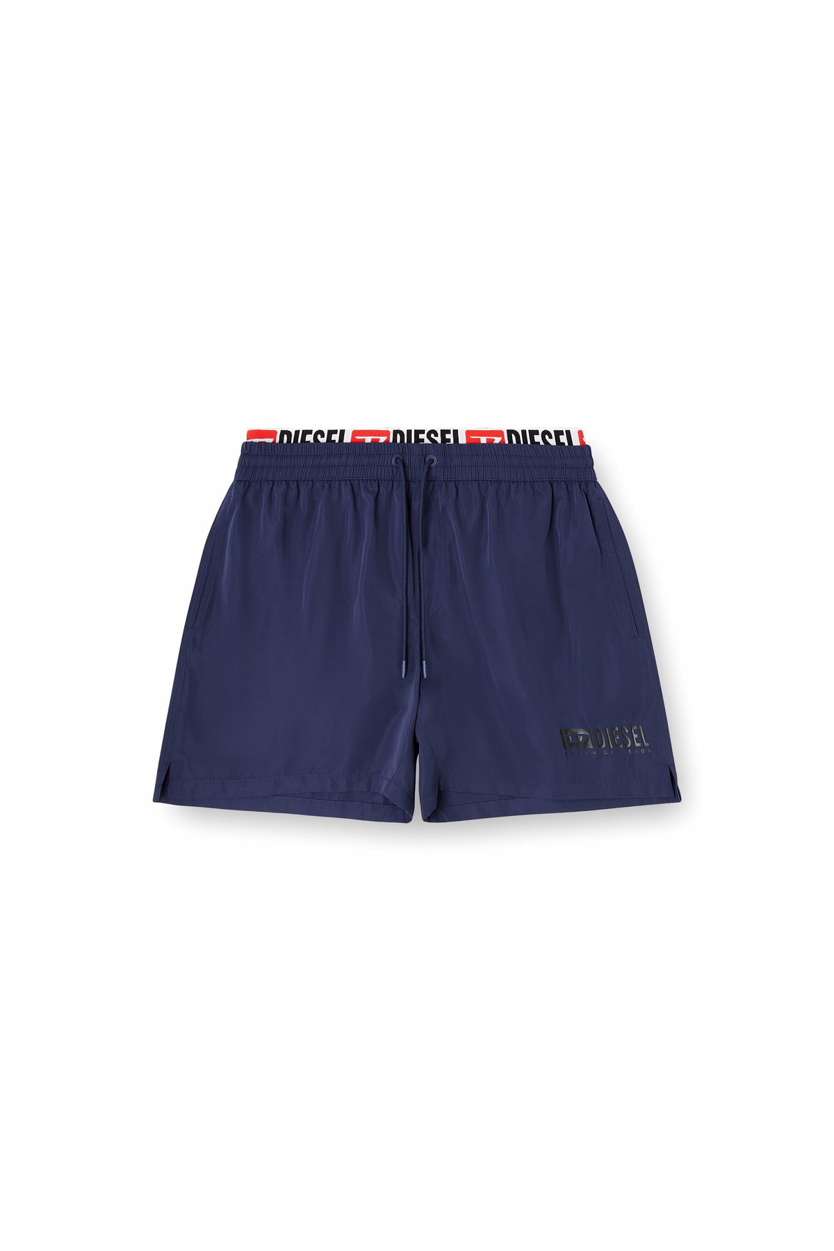 Diesel Mid-length swim shorts with logo print - Swim shorts Mens in Blue