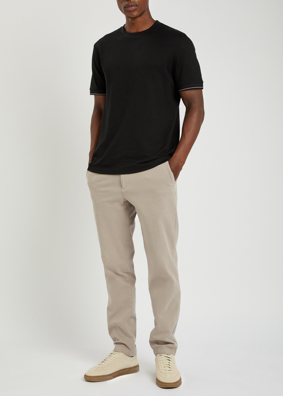 Boss Close-knit Cotton T-shirt Black