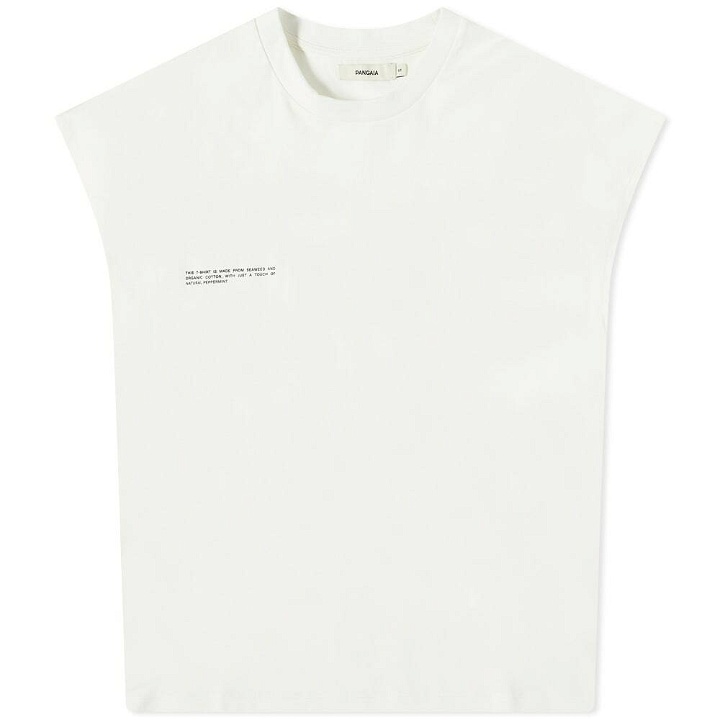Photo: Pangaia 365 Organic Cotton Crop Shoulder C-Fiber T-Shirt in Off White