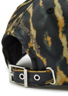 Ganni Logo-embroidered Leopard-print Nylon cap - Black - One Size