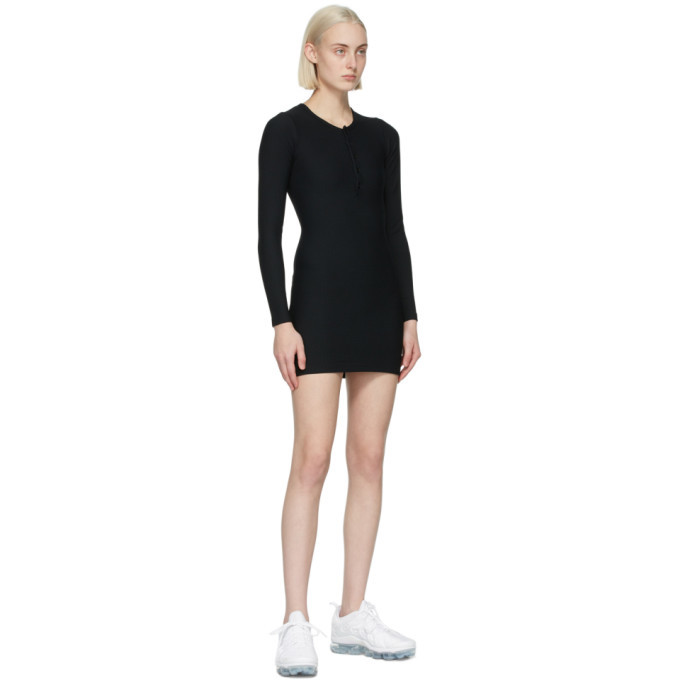 Gil Rodriguez Gil Rodriguez SSENSE Exclusive Black Thermal Henley Dress Gil Rodriguez