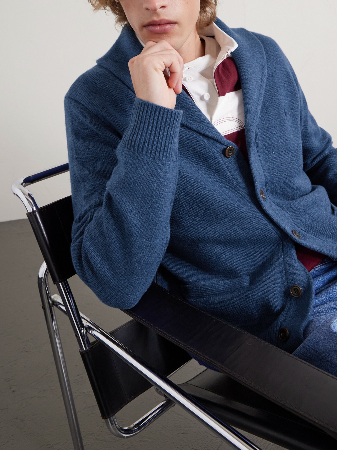 Polo Ralph Lauren - Shawl-Collar Wool and Cashmere-Blend Cardigan - Blue