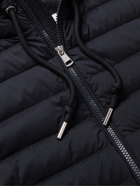 MONCLER - Eus Slim-Fit Quilted Nylon Down Hooded Jacket - Blue