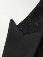 Etro - Silk-Trimmed Paisley-Jacquard Wool-Blend Tuxedo Jacket - Black