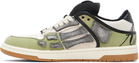 AMIRI White & Green XL Skel Top Low Sneakers