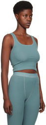 SKIMS Blue Cotton Rib Tank Top