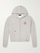 NAHMIAS - Youth Enrichment Logo-Print Cotton-Jersey Zip-Up Hoodie - Gray