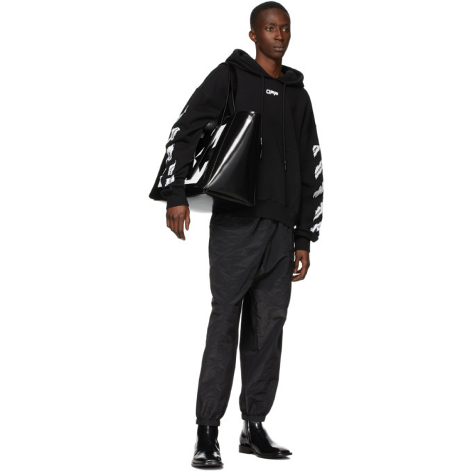 Off-White Black Airport Tape Hoodie Off-White