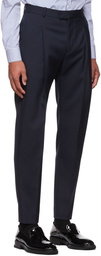 Alexander McQueen Navy Wool Trousers