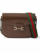 GUCCI - Horsebit-Detailed Cross-Grain Leather Messenger Bag