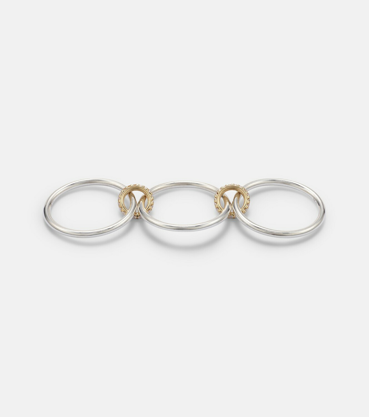 Spinelli Kilcollin Solarium 925 sterling silver and 18kt gold ring with diamonds