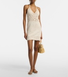 Anna Kosturova Filigree crochet cotton minidress