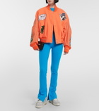 Off-White - Appliqué wool-blend bomber jacket