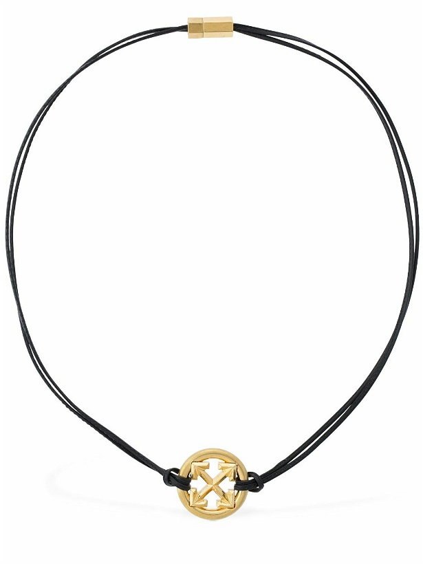 Photo: OFF-WHITE - Arrow Leather Necklace