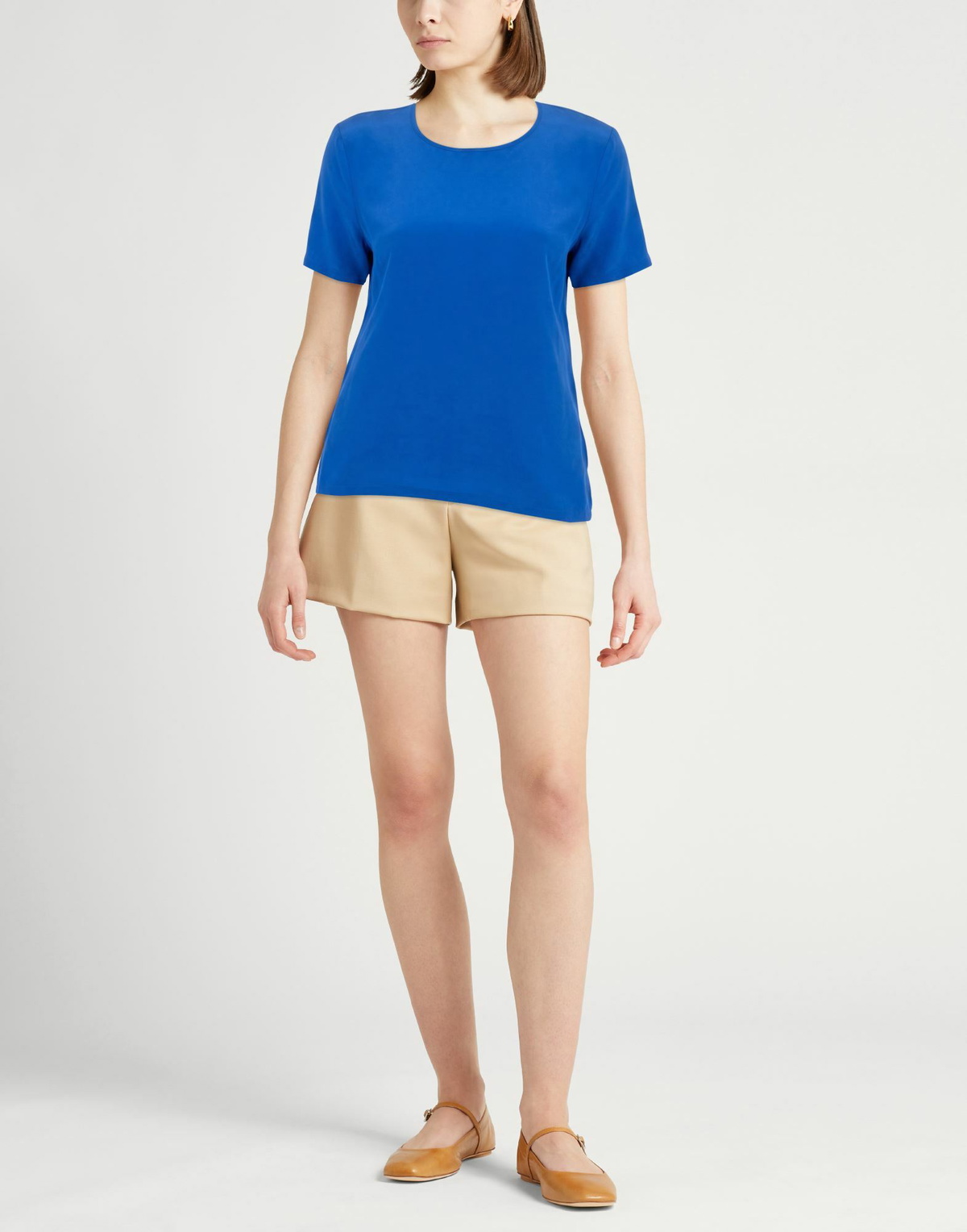 120% Lino Womens Top in Blue