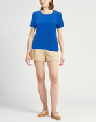 120% Lino Womens Top in Blue