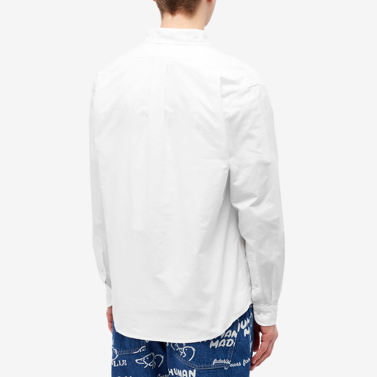 Human Made Men's Oxford Button Down Shirt in White Human Made