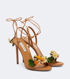 Aquazzura Birdsong raffia sandals