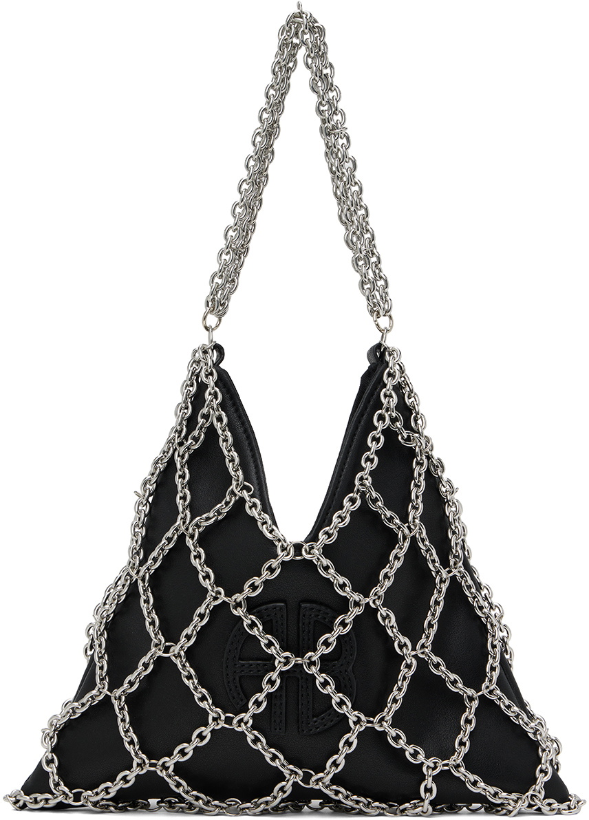 ANINE BING Black Mini Gaia Chain Bag ANINE BING