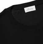 Brioni - Slim-Fit Knitted Silk T-Shirt - Men - Black