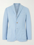 Boglioli - Stretch Cotton and Linen-Blend Blazer - Blue