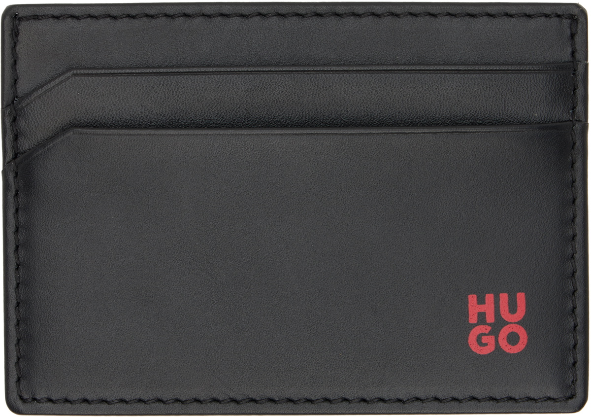 Hugo Black Leather Card Holder