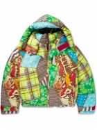 ERL - Printed Cotton and TENCEL™ Lyocell-Blend Hooded Down Jacket - Green