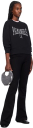 Palm Angels Black College Classic Crew Sweatshirt