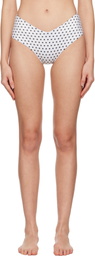 Belle Anna White & Black Raw Bikini Bottom