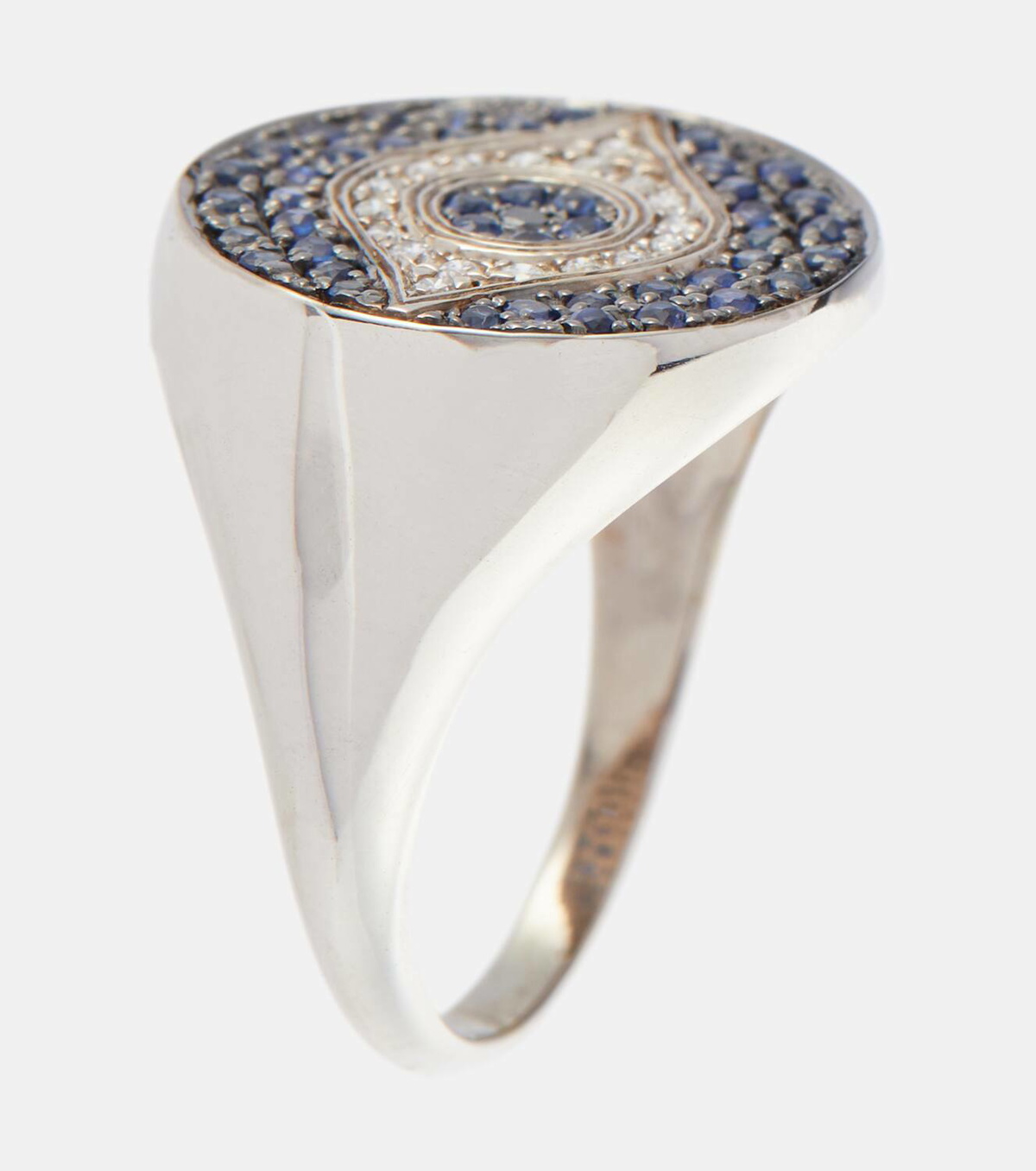 Ileana Makri Dawn Chevalier 18kt gold ring with diamonds and sapphires