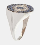 Ileana Makri Dawn Chevalier 18kt gold ring with diamonds and sapphires
