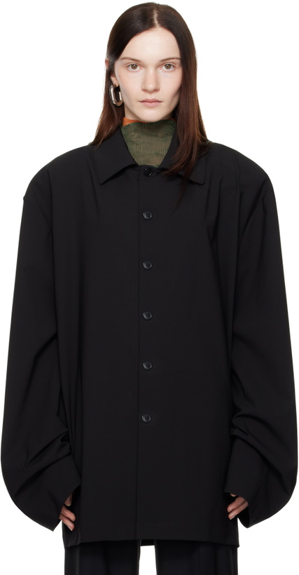 Photo: MARIE ADAM-LEENAERDT Black Padded Shoulder Jacket