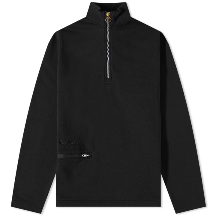 Photo: Barbour Men's Gold Standard Flood Half Zip in Black