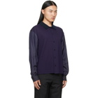 Maison Margiela Purple Bimaterial Shirt