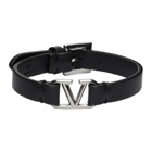 Valentino Garavani Black Palladium VLogo Bracelet