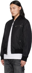 Versace Black Medusa Chains Reversible Bomber Jacket