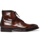 Officine Creative - Herve Burnished-Leather Boots - Men - Brown