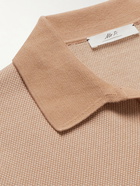 Mr P. - Honeycomb-Knit Organic Cotton Polo Shirt - Neutrals