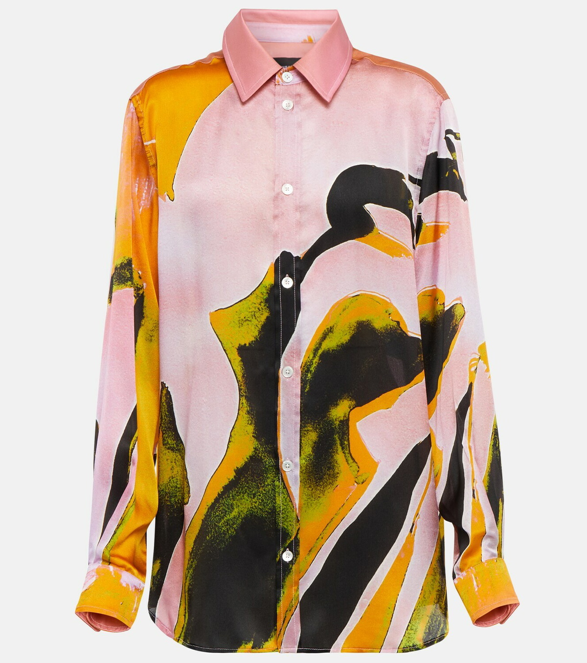 Louisa Ballou Classic printed silk shirt