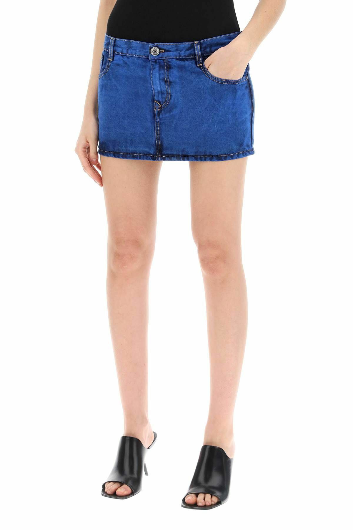 VIVIENNE WESTWOOD denim foam mini skirt for Blue Vivienne