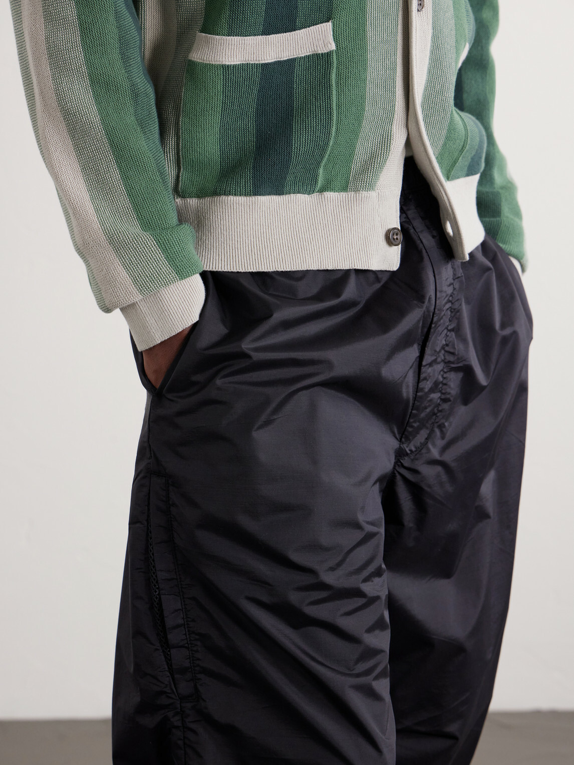 Beams Plus - Wool-Blend Shell Drawstring Trousers - Black