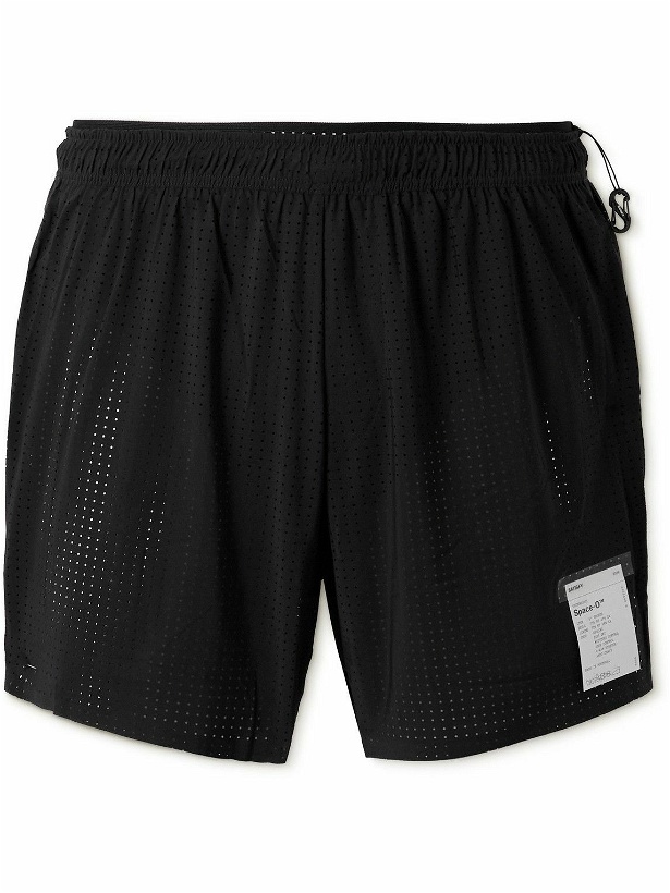 Photo: Satisfy - Straight-Leg Logo-Appliquéd Space‑O™ Shorts - Black