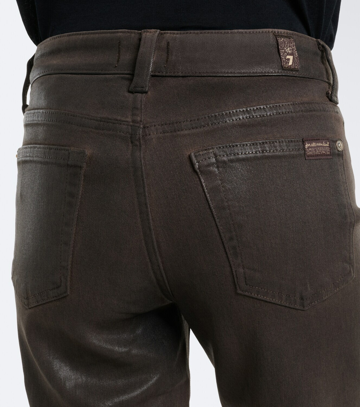 7 For All Mankind The Leggy bootcut coated jeans